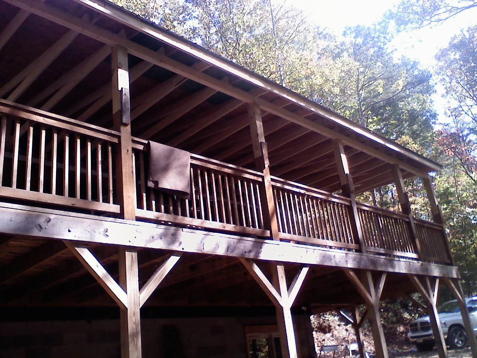 Timber framing under a new elevated porch and deck — Roof Leak Repair in Westdale by Roofing Brothers